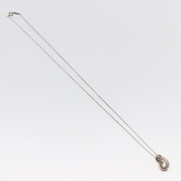 TIFFANY&Co. 18K Yellow Gold Twist Knot Necklace Ag925 Silver Auth SW1642