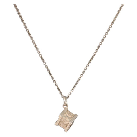 TIFFANY&Co. Atlas Cube Necklace Ag925 Silver Auth SW1649