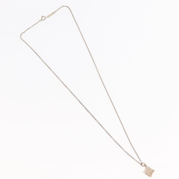 TIFFANY&Co. Atlas Cube Necklace Ag925 Silver Auth SW1649