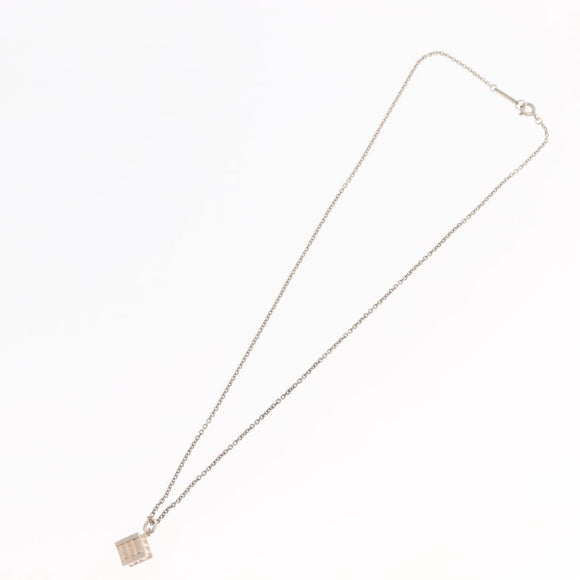TIFFANY&Co. Atlas Cube Necklace Ag925 Silver Auth SW1649