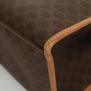 CELINE Macadam Canvas Shoulder Bag PVC Leather Brown Gold Auth sw165-9