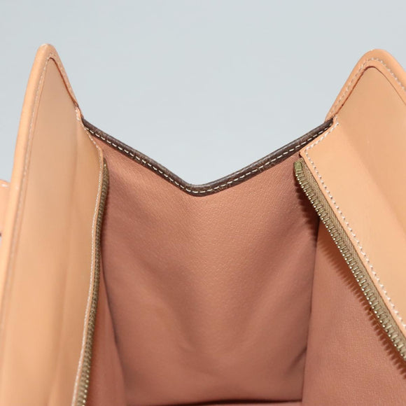 CELINE Macadam Canvas Shoulder Bag PVC Leather Brown Gold Auth sw165