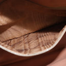 CELINE Macadam Canvas Shoulder Bag PVC Leather Brown Gold Auth sw165-11