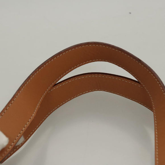 CELINE Macadam Canvas Shoulder Bag PVC Leather Brown Gold Auth sw165