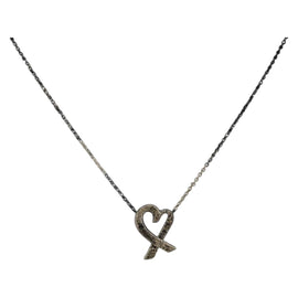 TIFFANY&Co. Loving heart Necklace Ag925 Silver Auth SW1650