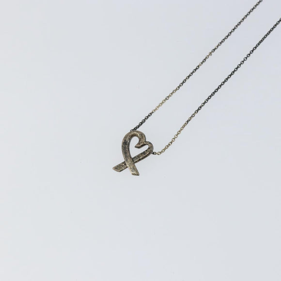 TIFFANY&Co. Loving heart Necklace Ag925 Silver Auth SW1650