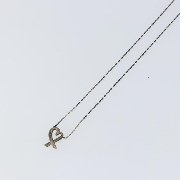 TIFFANY&Co. Loving heart Necklace Ag925 Silver Auth SW1650