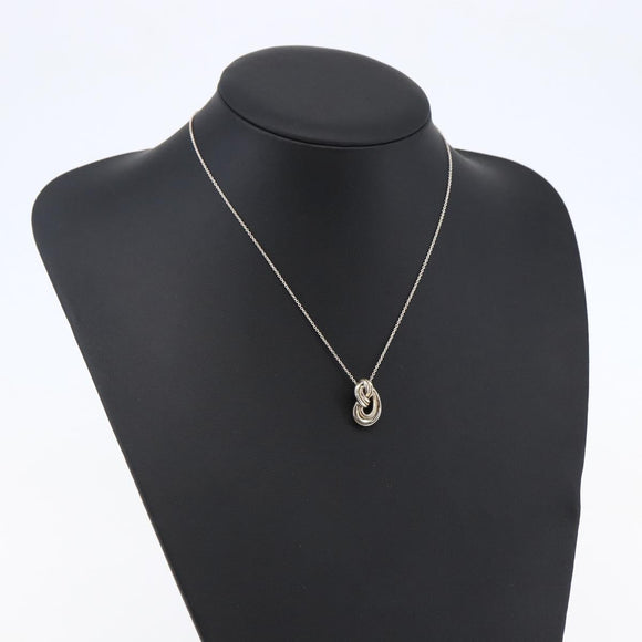 TIFFANY&Co. 18K Twist Knot Necklace Ag925 Silver Auth SW1651
