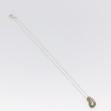 TIFFANY&Co. 18K Twist Knot Necklace Ag925 Silver Auth SW1651 - 0