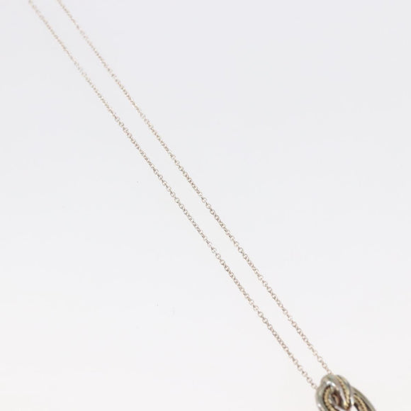 TIFFANY&Co. 18K Twist Knot Necklace Ag925 Silver Auth SW1651