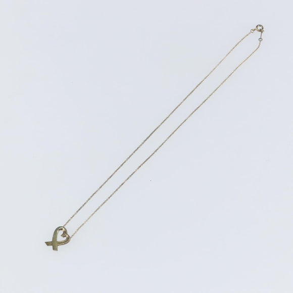 TIFFANY&Co. Loving heart Necklace Ag925 Silver Auth SW1652