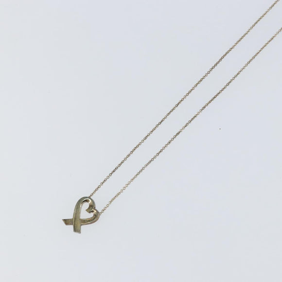 TIFFANY&Co. Loving heart Necklace Ag925 Silver Auth SW1652