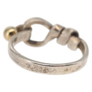 TIFFANY&Co. Love Knot Ring Ag925 K18 Silver Auth SW1656-3