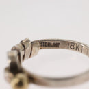 TIFFANY&Co. Love Knot Ring Ag925 K18 Silver Auth SW1656-7