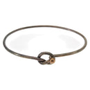 TIFFANY&Co. Bangle Hook & Eye Bracelet Ag925 K18 Silver Auth SW1659-2