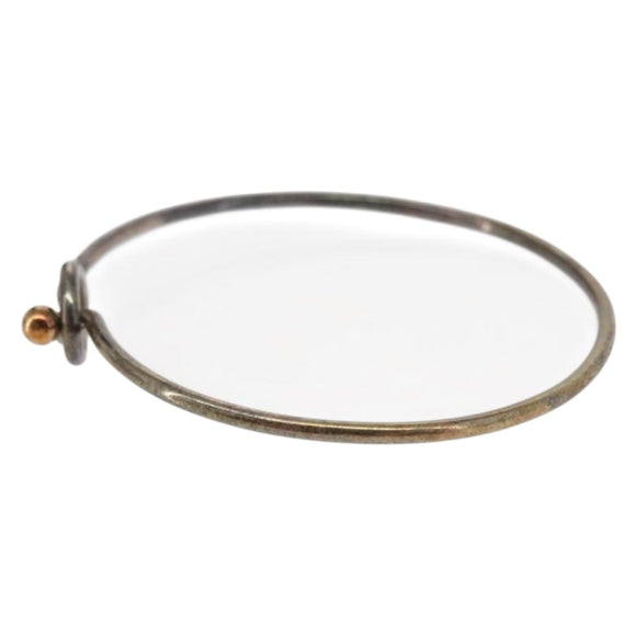 TIFFANY&Co. Bangle Hook & Eye Bracelet Ag925 K18 Silver Auth SW1659