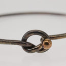 TIFFANY&Co. Bangle Hook & Eye Bracelet Ag925 K18 Silver Auth SW1659-6