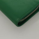 BALENCIAGA Paper Money Zip Around Wallet Leather Green 371661 Auth sw166V-16