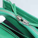 BALENCIAGA Paper Money Zip Around Wallet Leather Green 371661 Auth sw166V-22