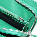BALENCIAGA Paper Money Zip Around Wallet Leather Green 371661 Auth sw166V-10