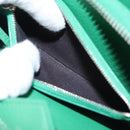 BALENCIAGA Paper Money Zip Around Wallet Leather Green 371661 Auth sw166V-11