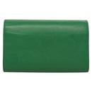 BALENCIAGA Paper Money Zip Around Wallet Leather Green 371661 Auth sw166V-2