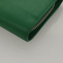 BALENCIAGA Paper Money Zip Around Wallet Leather Green 371661 Auth sw166V-14