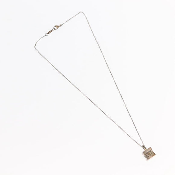 TIFFANY&Co. Atlas Cube Necklace Ag925 Silver Auth SW1660
