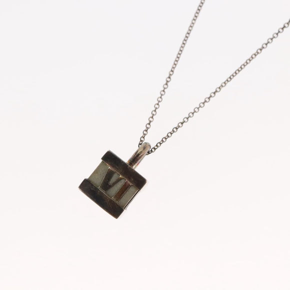 TIFFANY&Co. Atlas Cube Necklace Ag925 Silver Auth SW1660