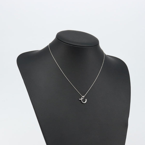 TIFFANY&Co. printed initials C Necklace Ag925 Silver Auth SW1662