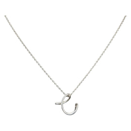 TIFFANY&Co. printed initials C Necklace Ag925 Silver Auth SW1662