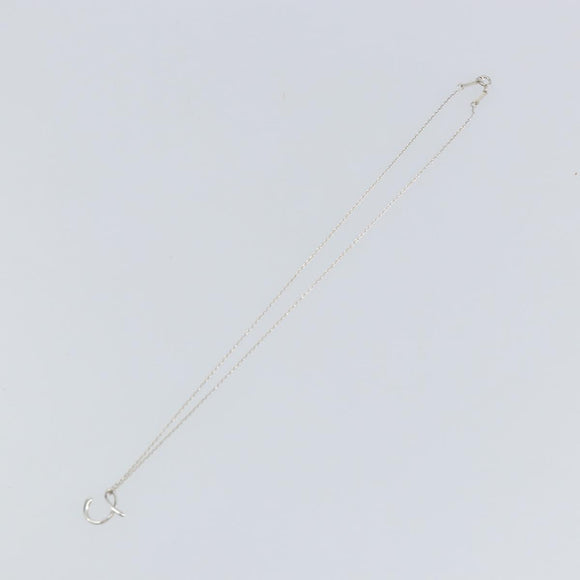 TIFFANY&Co. printed initials C Necklace Ag925 Silver Auth SW1662