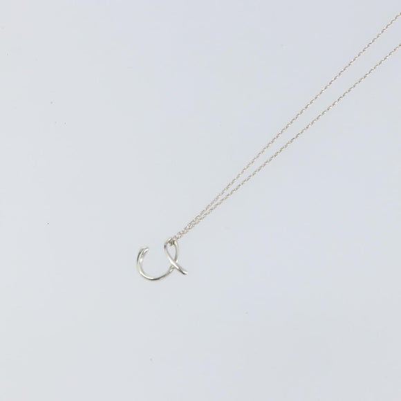 TIFFANY&Co. printed initials C Necklace Ag925 Silver Auth SW1662