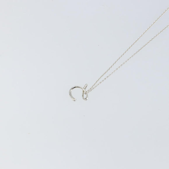 TIFFANY&Co. printed initials C Necklace Ag925 Silver Auth SW1662