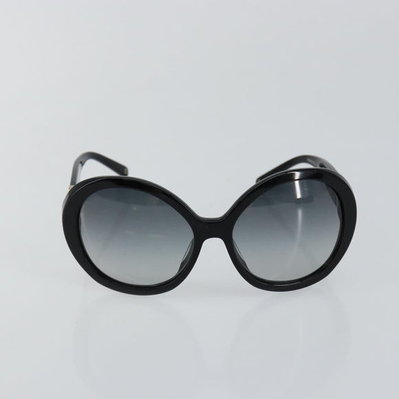 CHANEL Sunglasses Plastic Black CC Auth SW1664