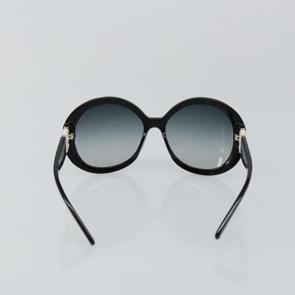 CHANEL Sunglasses Plastic Black CC Auth SW1664