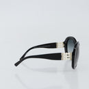 CHANEL Sunglasses Plastic Black CC Auth SW1664-5