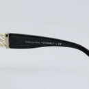 CHANEL Sunglasses Plastic Black CC Auth SW1664-9