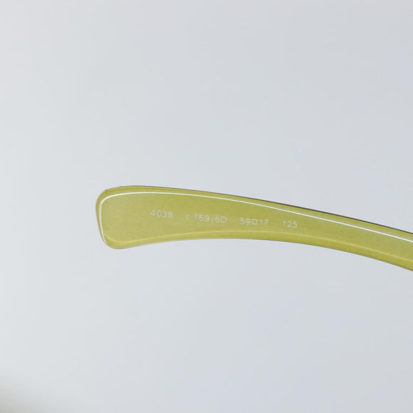 CHANEL COCO Mark Sunglasses Plastic Green CC Auth SW1668