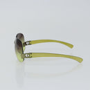 CHANEL COCO Mark Sunglasses Plastic Green CC Auth SW1668-4