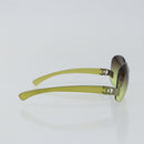 CHANEL COCO Mark Sunglasses Plastic Green CC Auth SW1668-5