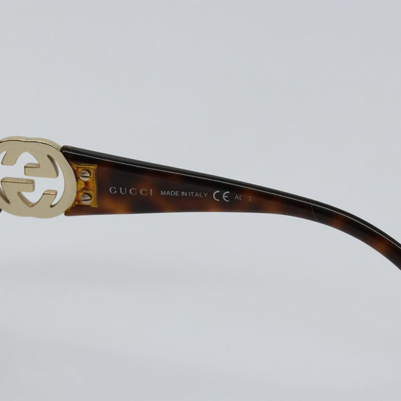 GUCCI Interlocking G Sunglasses Plastic Brown Auth SW1673
