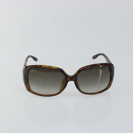 GUCCI Interlocking G Sunglasses Plastic Brown Auth SW1673 - 0