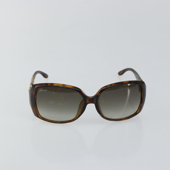 GUCCI Interlocking G Sunglasses Plastic Brown Auth SW1673