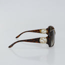 GUCCI Interlocking G Sunglasses Plastic Brown Auth SW1673-5