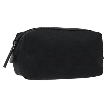 GUCCI GG Canvas Pouch Black 29596 Auth sw168