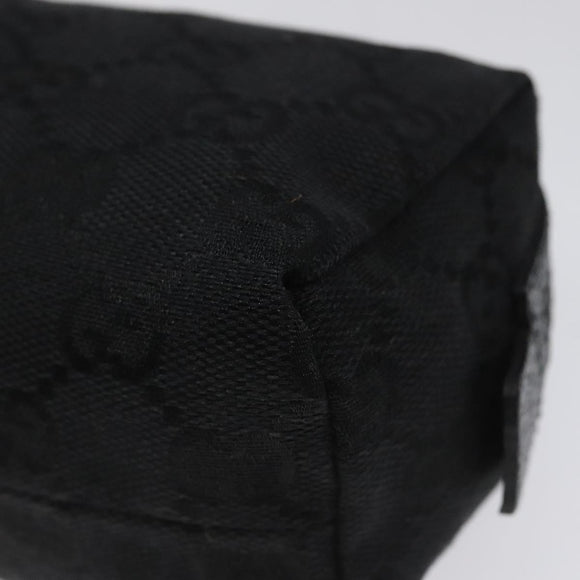 GUCCI GG Canvas Pouch Black 29596 Auth sw168