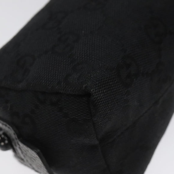 GUCCI GG Canvas Pouch Black 29596 Auth sw168