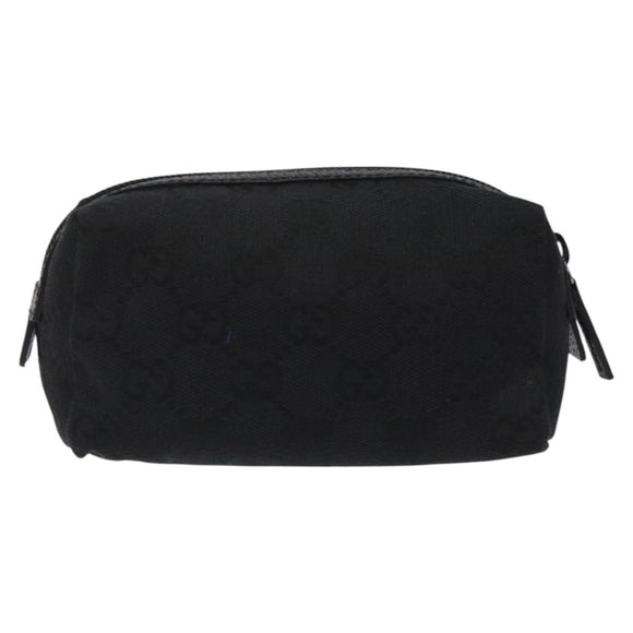 GUCCI GG Canvas Pouch Black 29596 Auth sw168