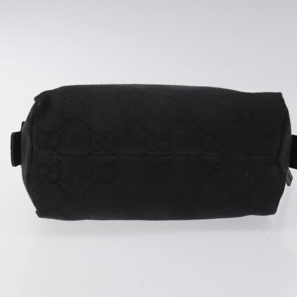 GUCCI GG Canvas Pouch Black 29596 Auth sw168